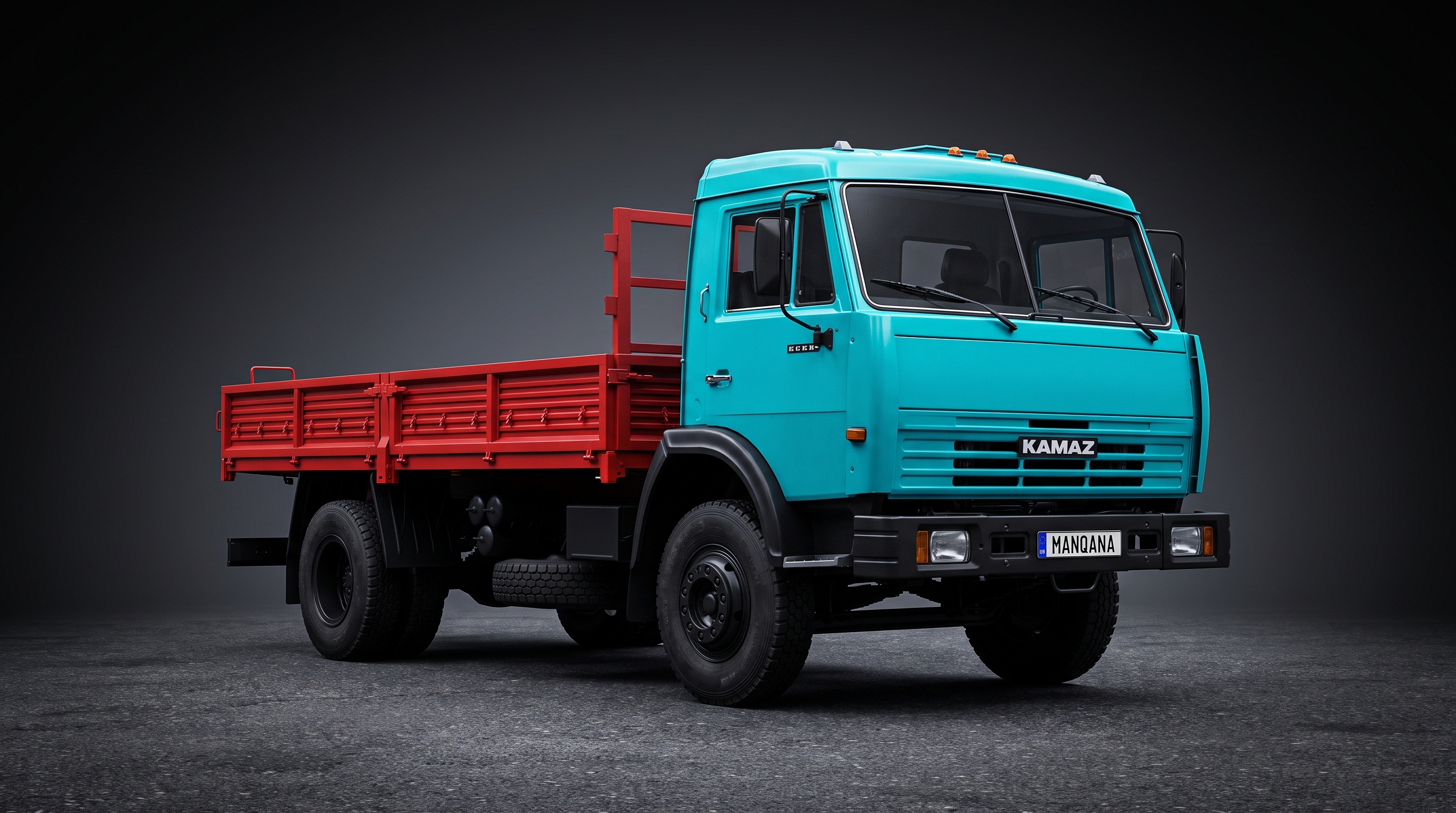 KAMAZ 43253, 1st generation desktop wallpaper, Manqana