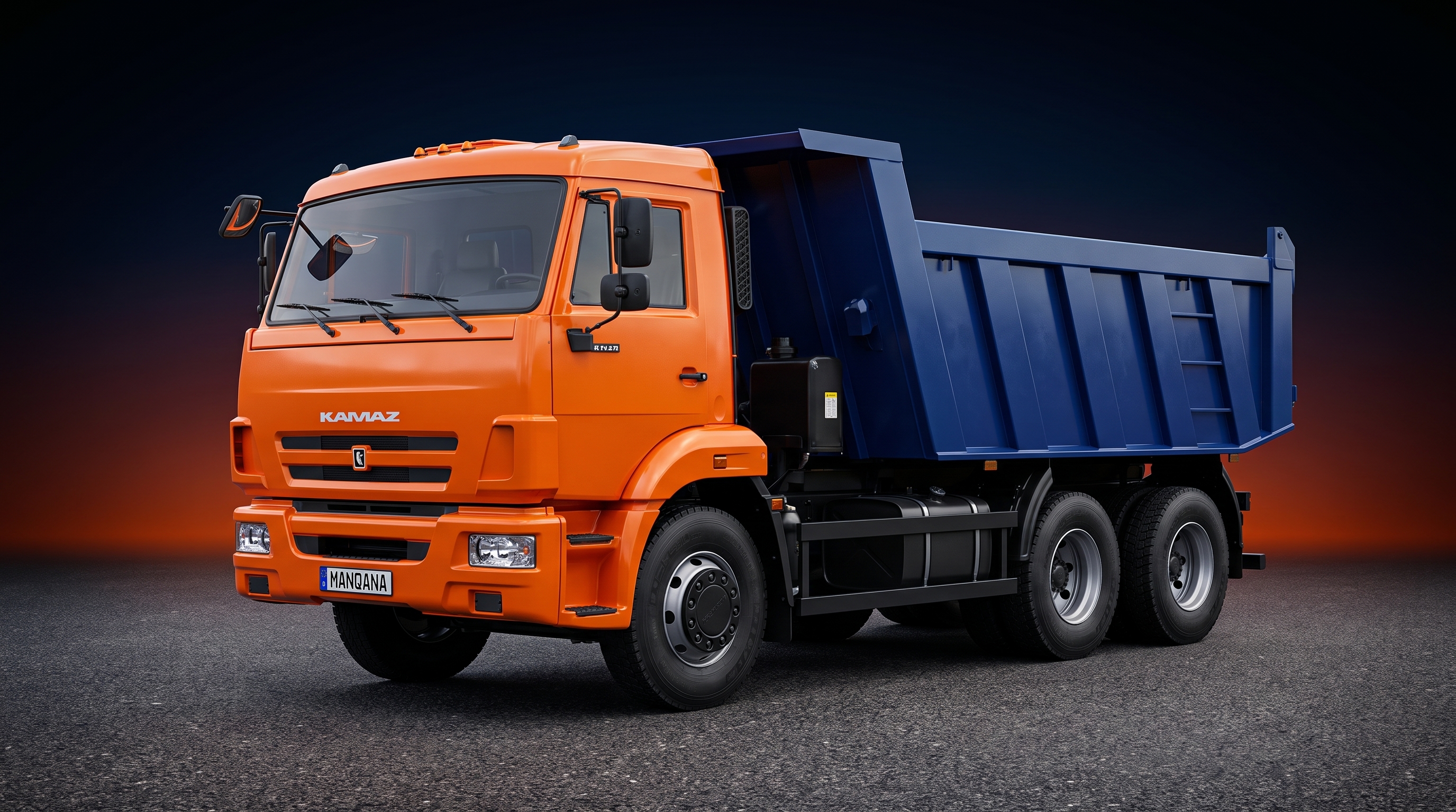 טפט לשולחן העבודה של KAMAZ 53605, 1 דוֹר, 1 מתיחת פנים, Manqana