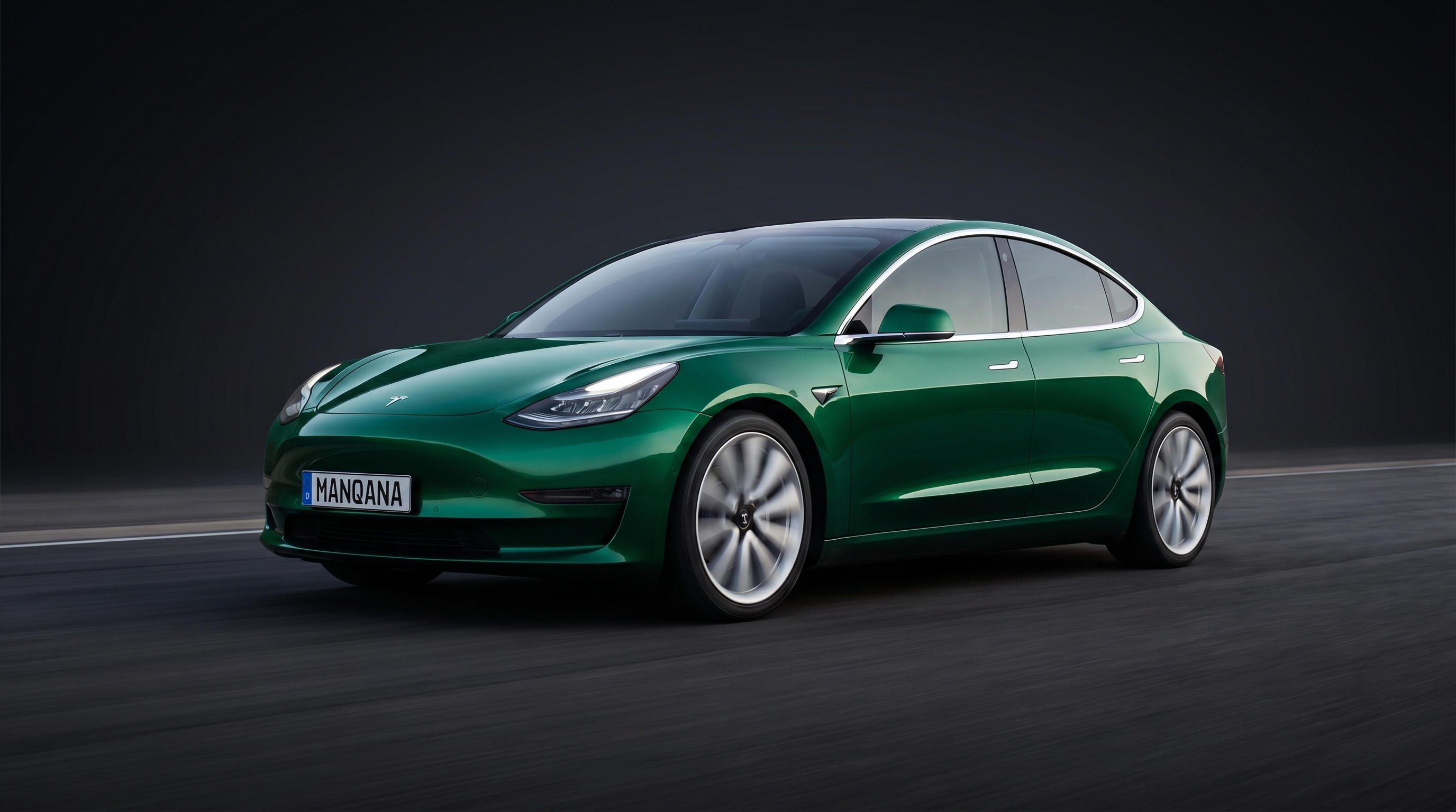 TESLA MODEL-3, 1st generation desktop wallpaper, Manqana