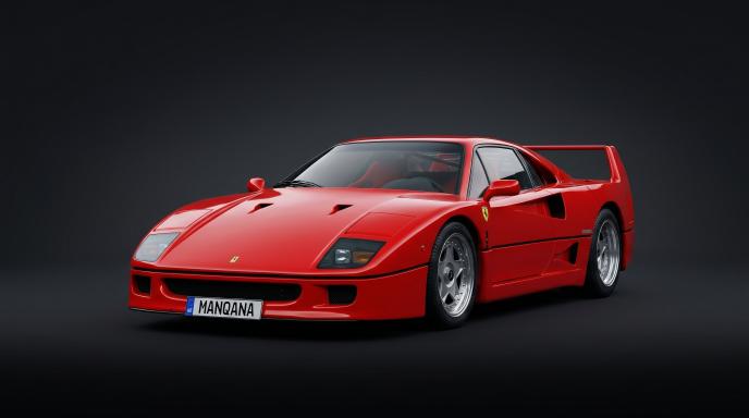 טפט לשולחן העבודה של FERRARI F40, 1 דוֹר, Manqana