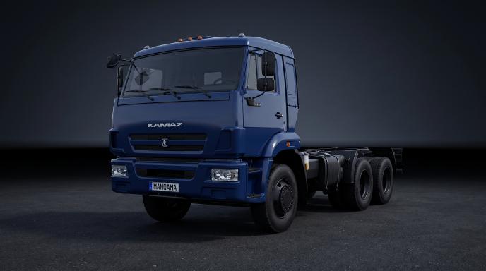 טפט לשולחן העבודה של KAMAZ 65111, 1 דוֹר, 1 מתיחת פנים, Manqana